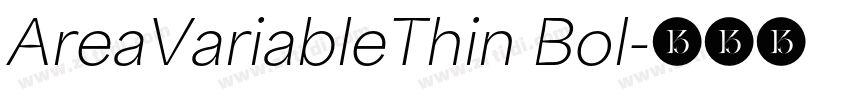AreaVariableThin Bol字体转换